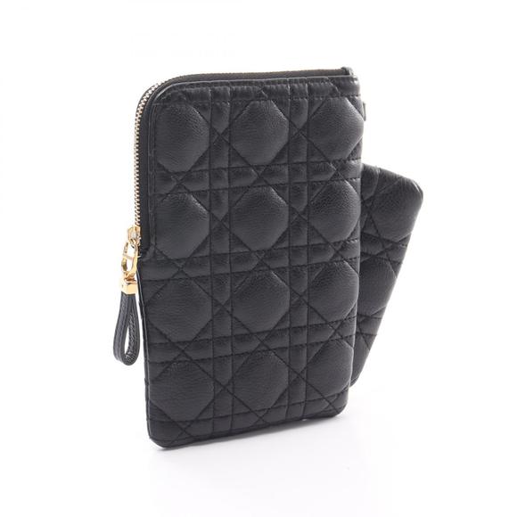 Dior Cannage Leather Multifunction Black Pouch - Picture 1 of 8